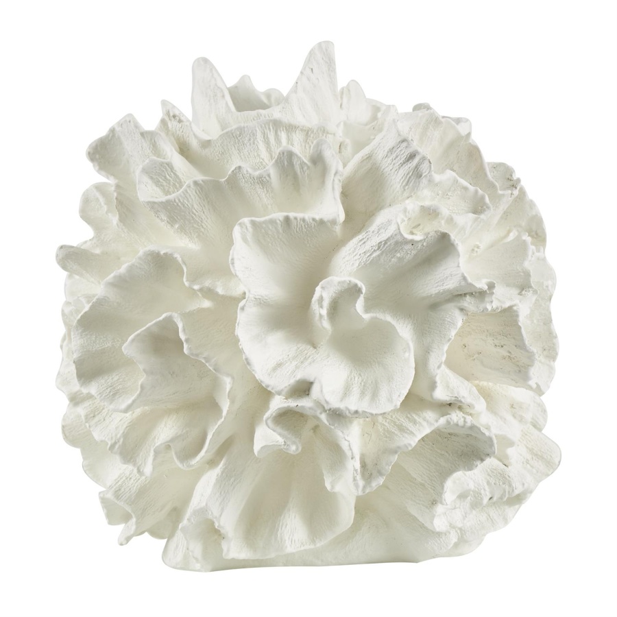Cream Resin Coral Sculpture