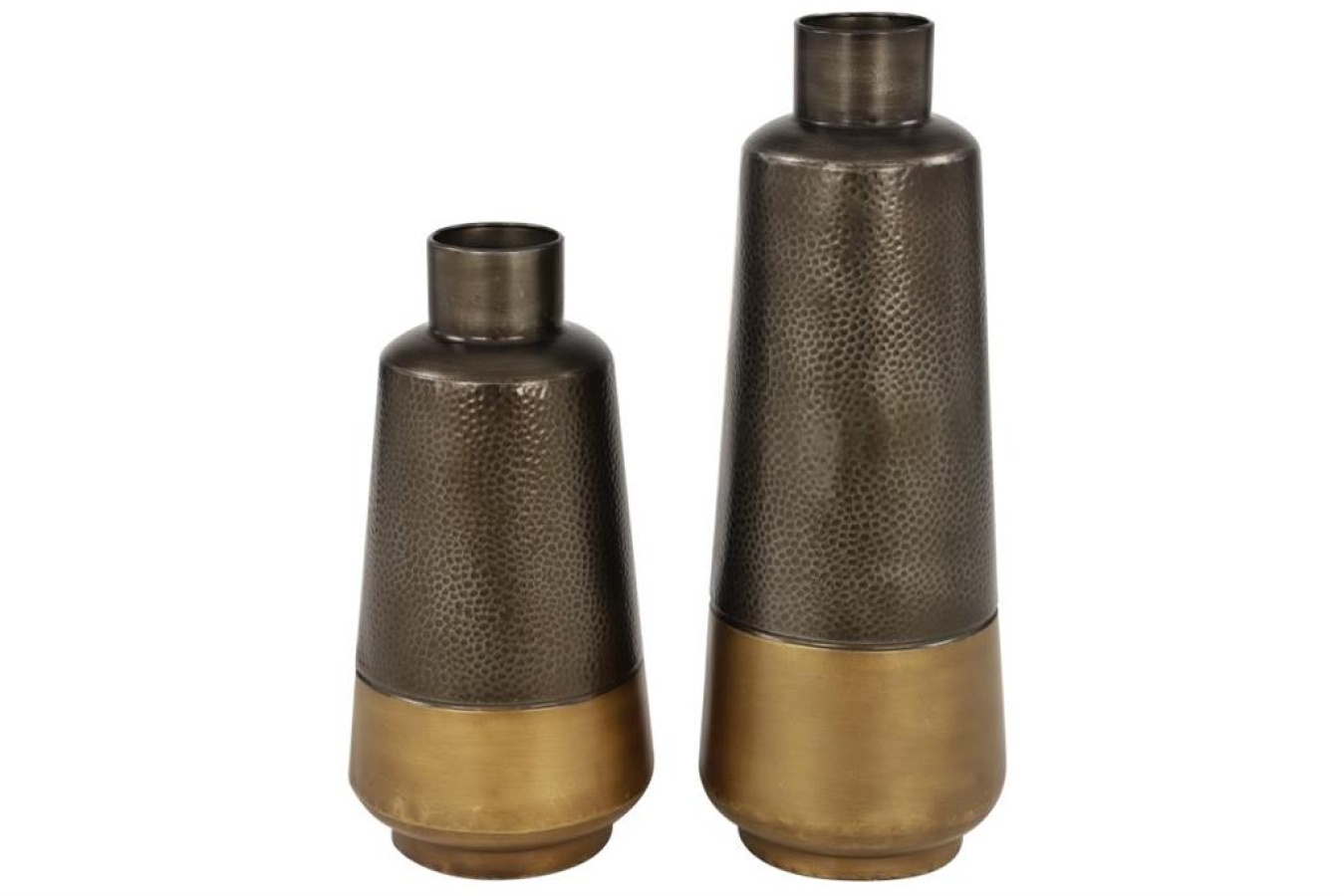 Novogratz Dark Gray Metal Vases (Set of 2)