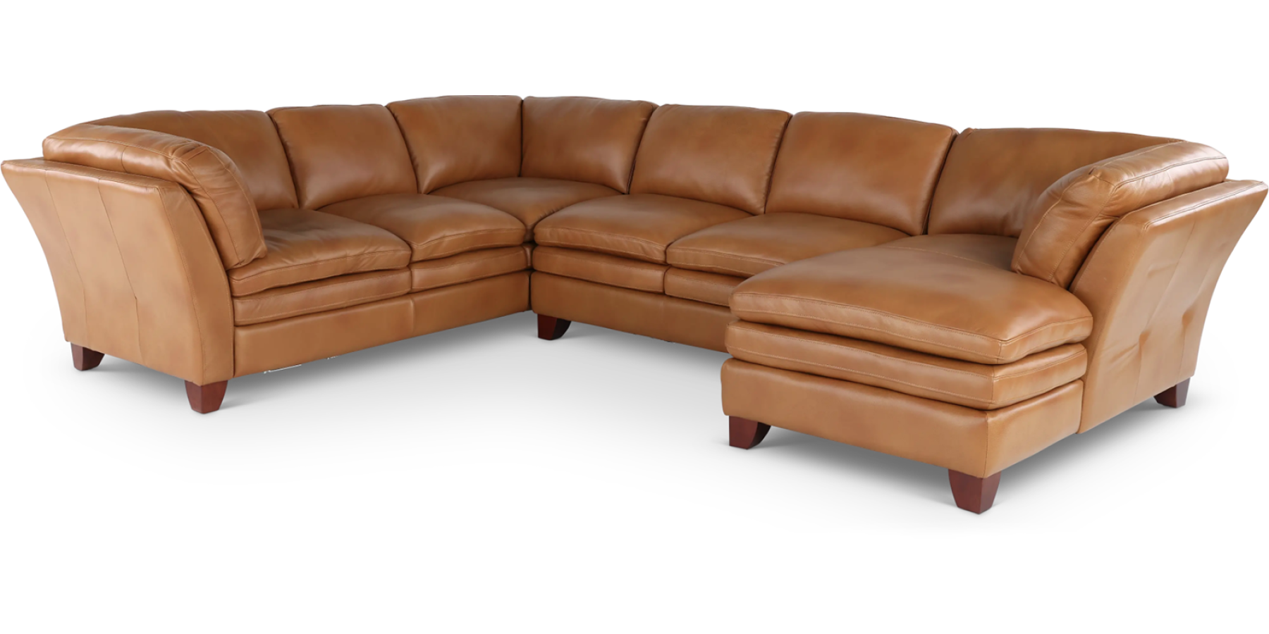 Sierra Camel 3Pc Leather Sectional