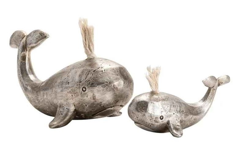 Whale Statues (Set of 2)